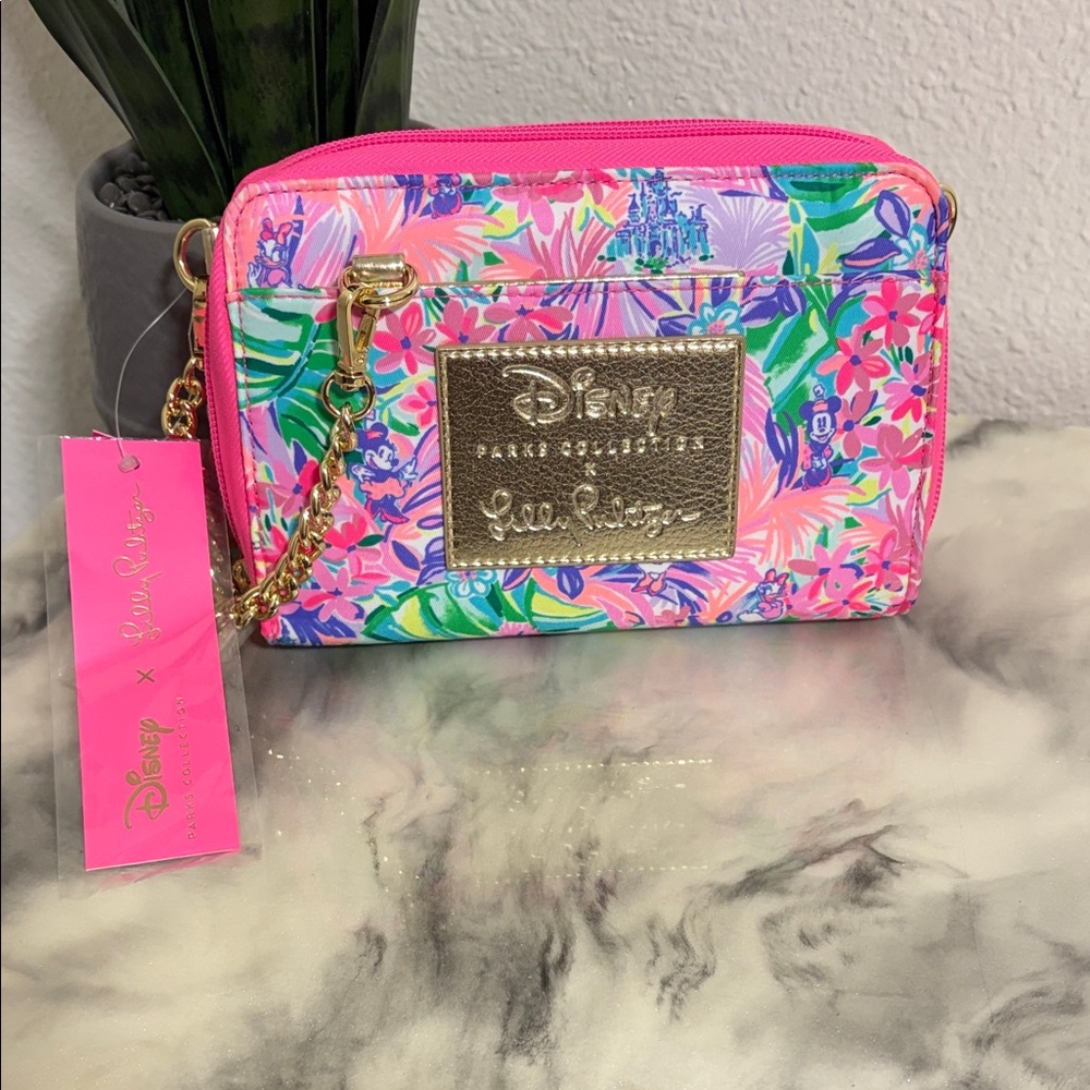Lilly Pulitzer DISNEY Multicolor Floral Cross Body with Gold Accents